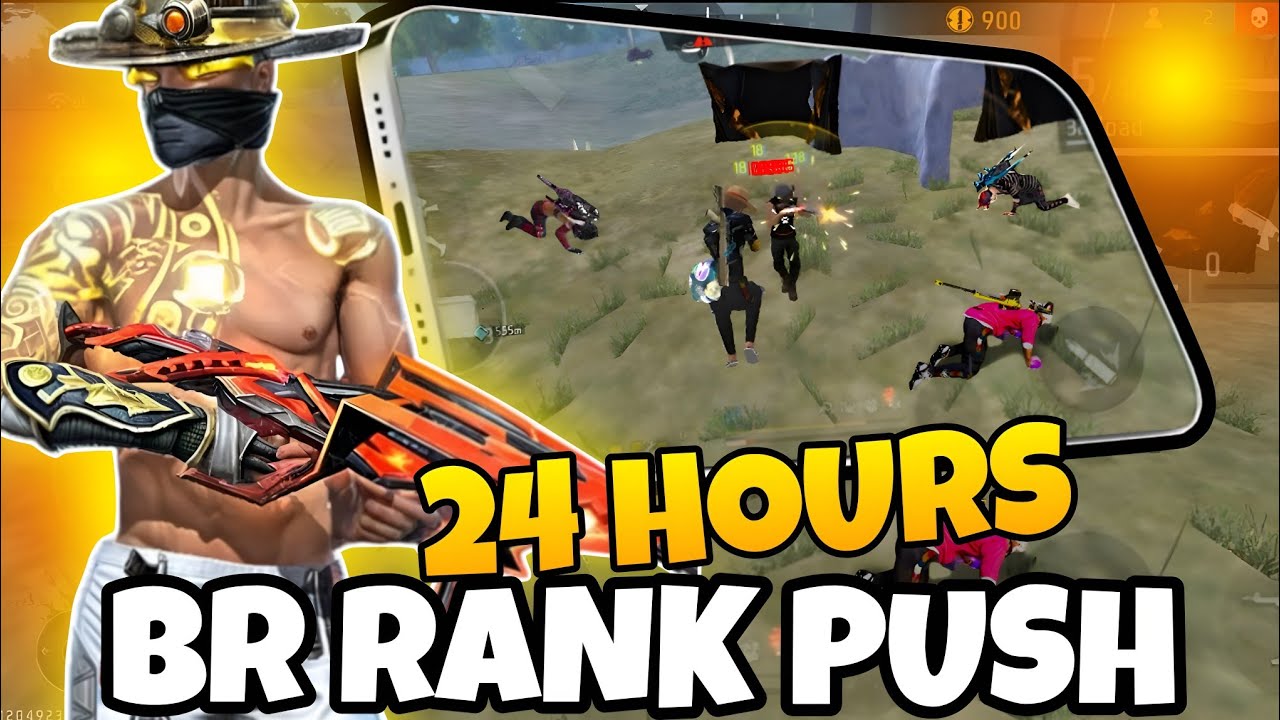 24 HOURS BR RANK PUSHING FULL GAMEPLAY || SOLO BR RANK PUSH FREE FIRE 