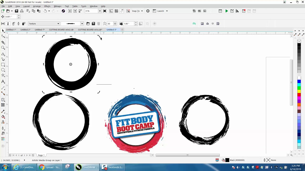 Corel Draw Tips & Tricks Artistic Media tool Brush Texture