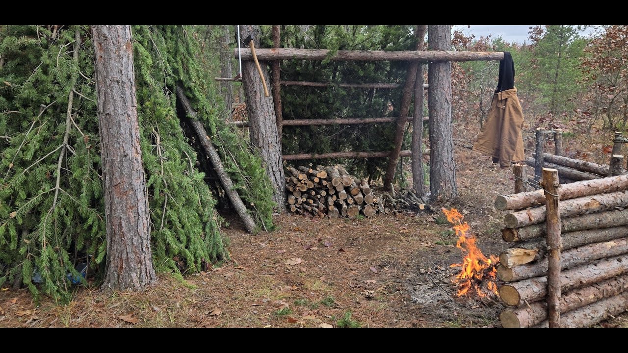 Building a Survival Shelter in the Wilderness