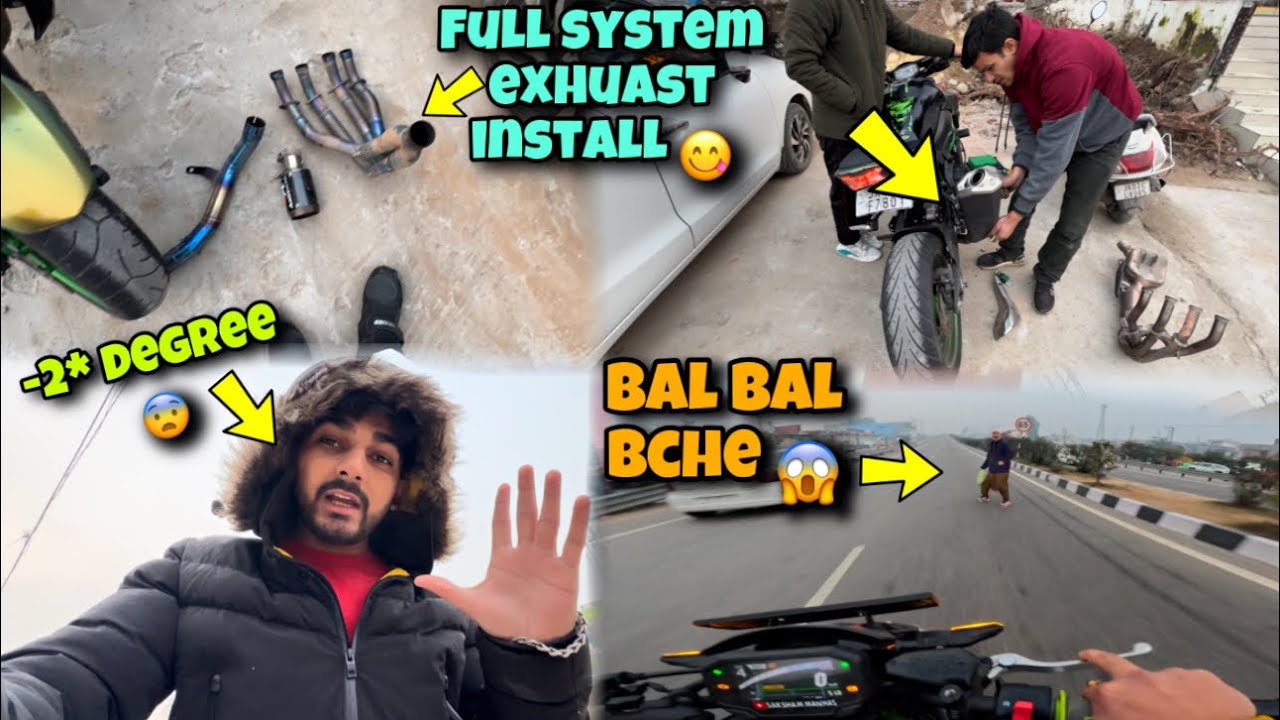 Full System Exhuast Install On Bella 😁 Loud Z900 In India 😛 Only One In India 🙂