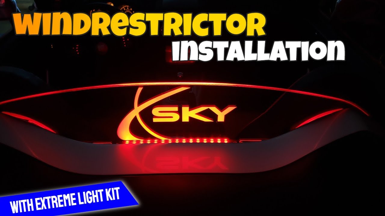 Installing a Wind Deflector from WindRestrictor with the Extreme Lighting Kit on my Saturn Sky.