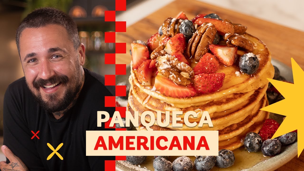 Panquecas americanas fofinhas iguais a de filme | L&eacute;o Abreu