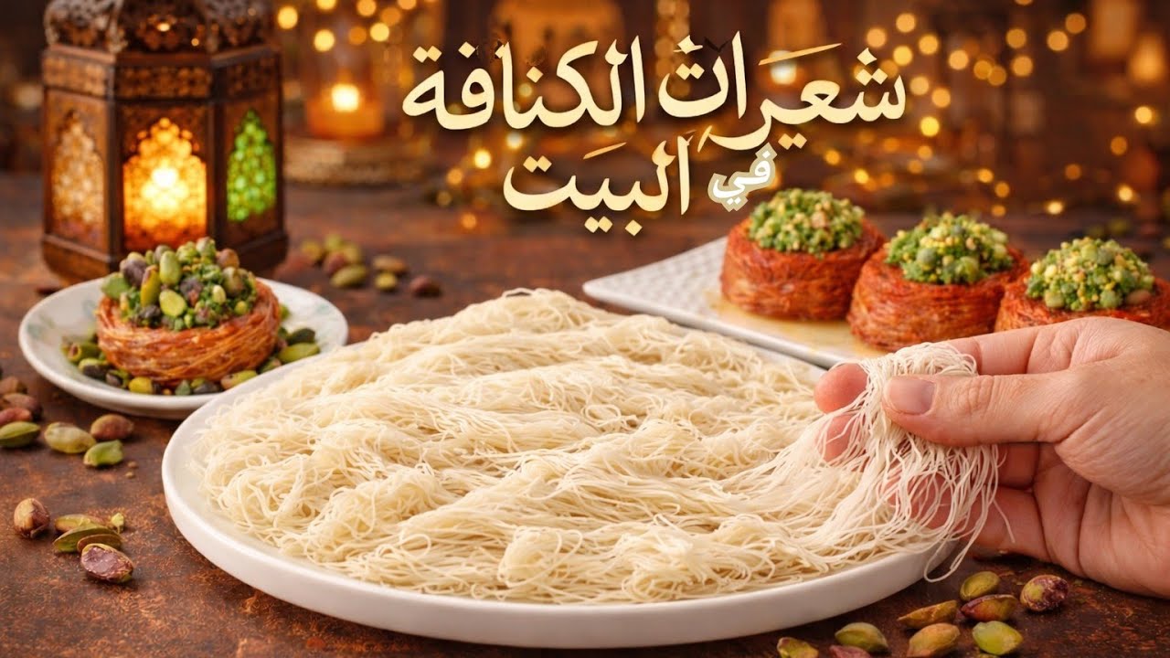 علاش تشريها غاليا⁉️ونتي بجوج كيسان دقيق تحضريها وبكمية كبيرة 👌شعيرات الكنافة باسهل طريقة.