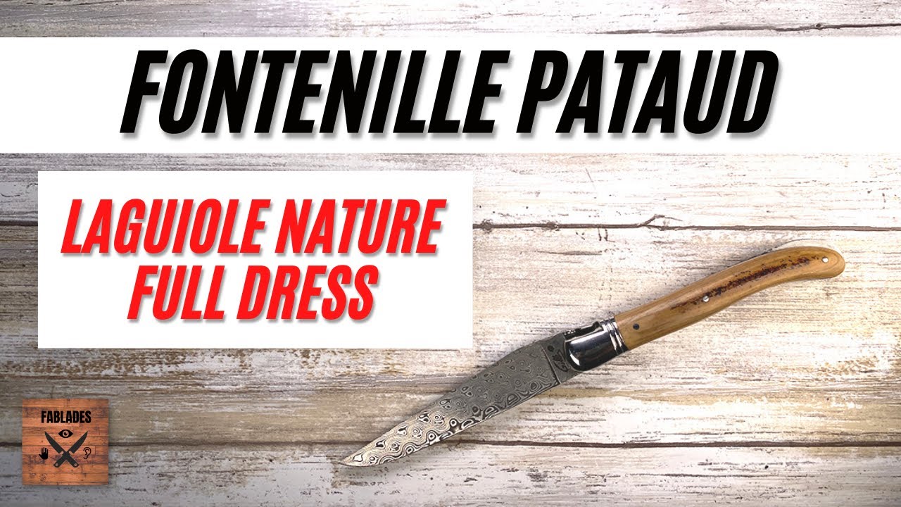 Fontenille Pataud Laguiole Nature Pocketknife. Raindrop Damascus and Mammoth. Fablades Full Review