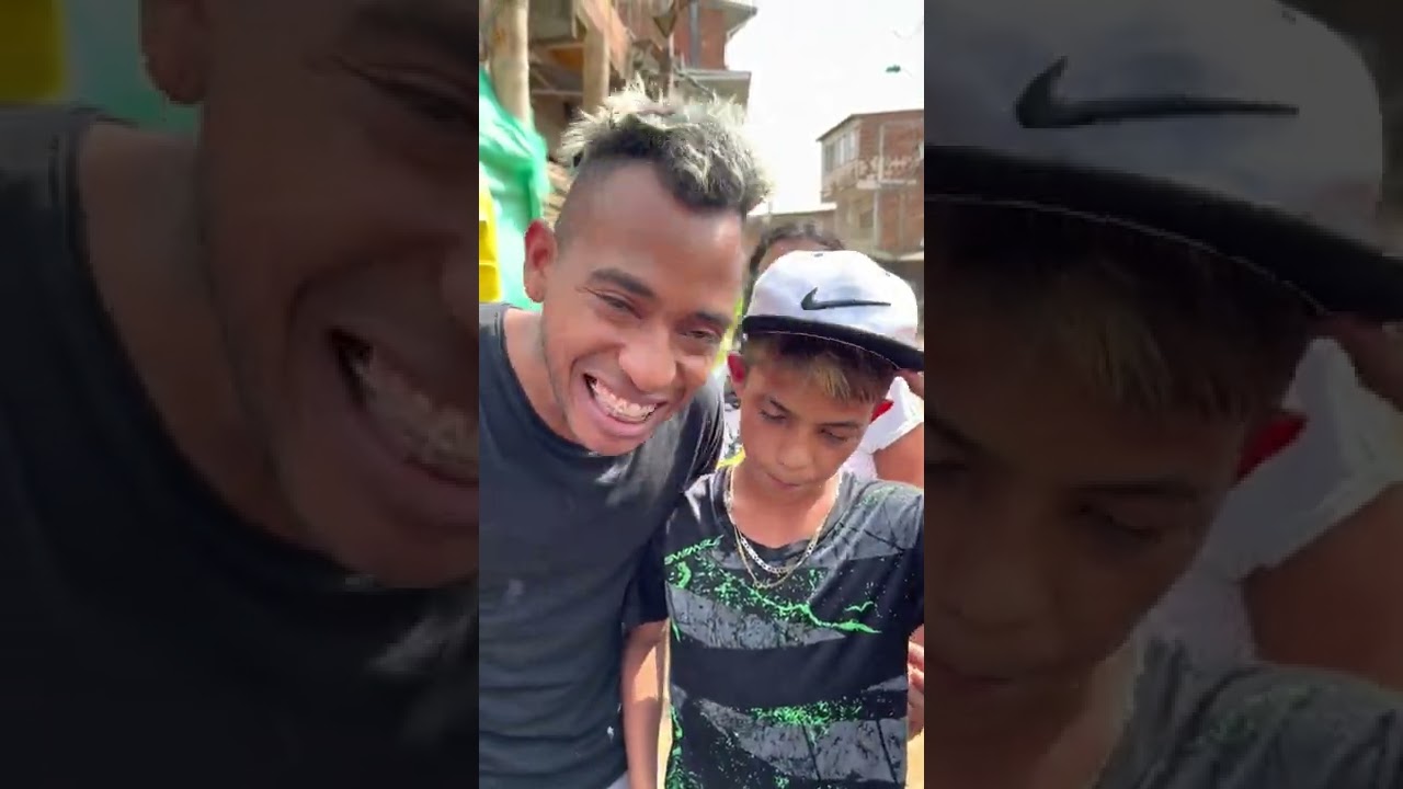 El “ANUEL COLOMBIANO”  en la calle y le damos la oportunidad de grabar un disco el arte trasformar .