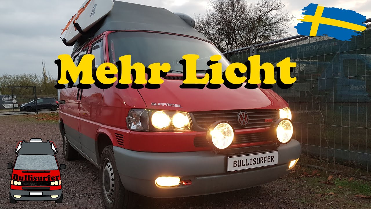 Zusatzscheinwerfer aus Schweden für den Bulli - VW T4 Fernlichtscheinwerfer nachrüsten