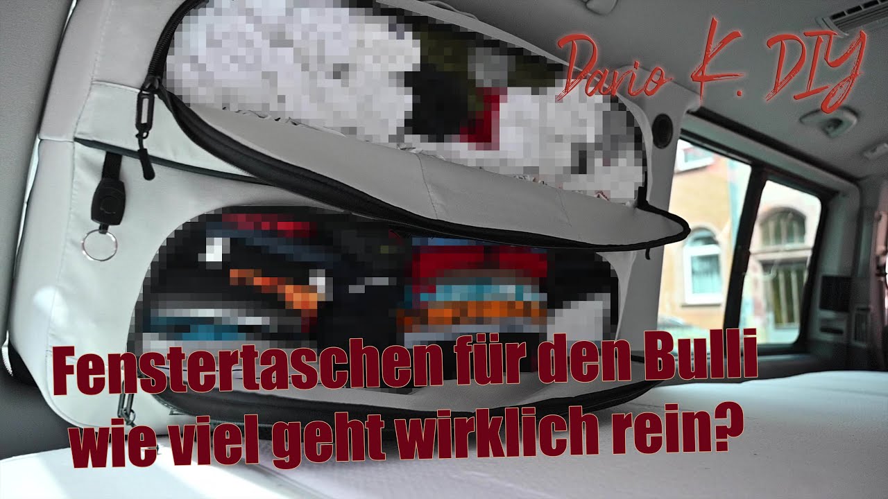 VW T5 - Fenstertaschen! WAS KÖNNEN SIE WIRKLICH? WIE VIEL GEHT REIN? Vanlife must have oder Schrott?