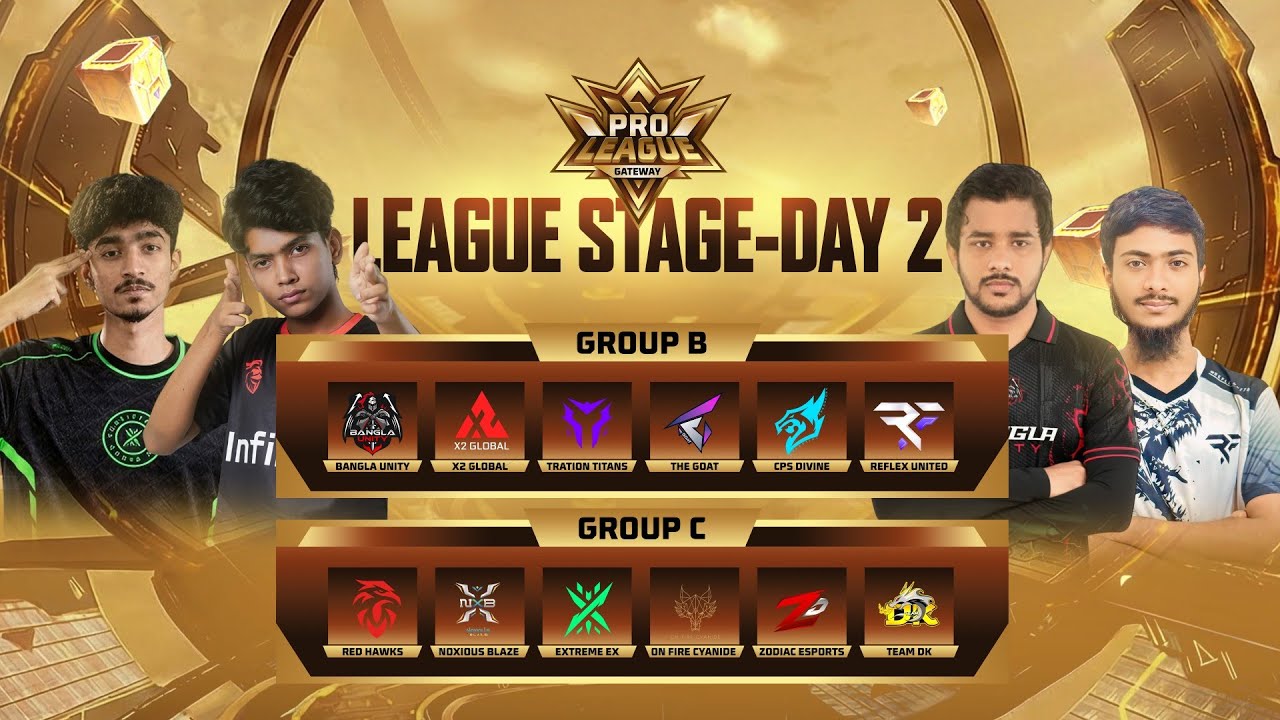 [🔴LIVE] PRO LEAGUE GATEWAY | LEAGUE STAGE DAY-2 | FREE FIRE @RedHawksOfficials @Flickerz7 