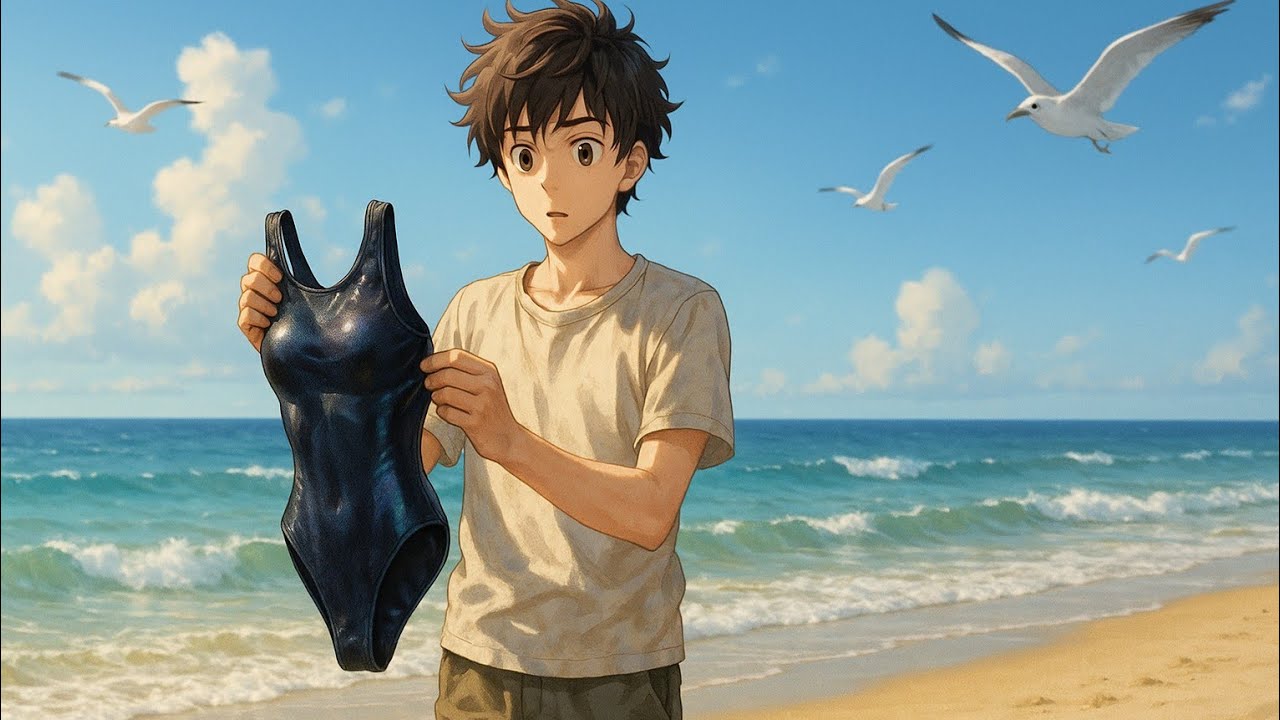 The Cursed Swimsuit: A Tg Tf Comic Story || Tg Caption