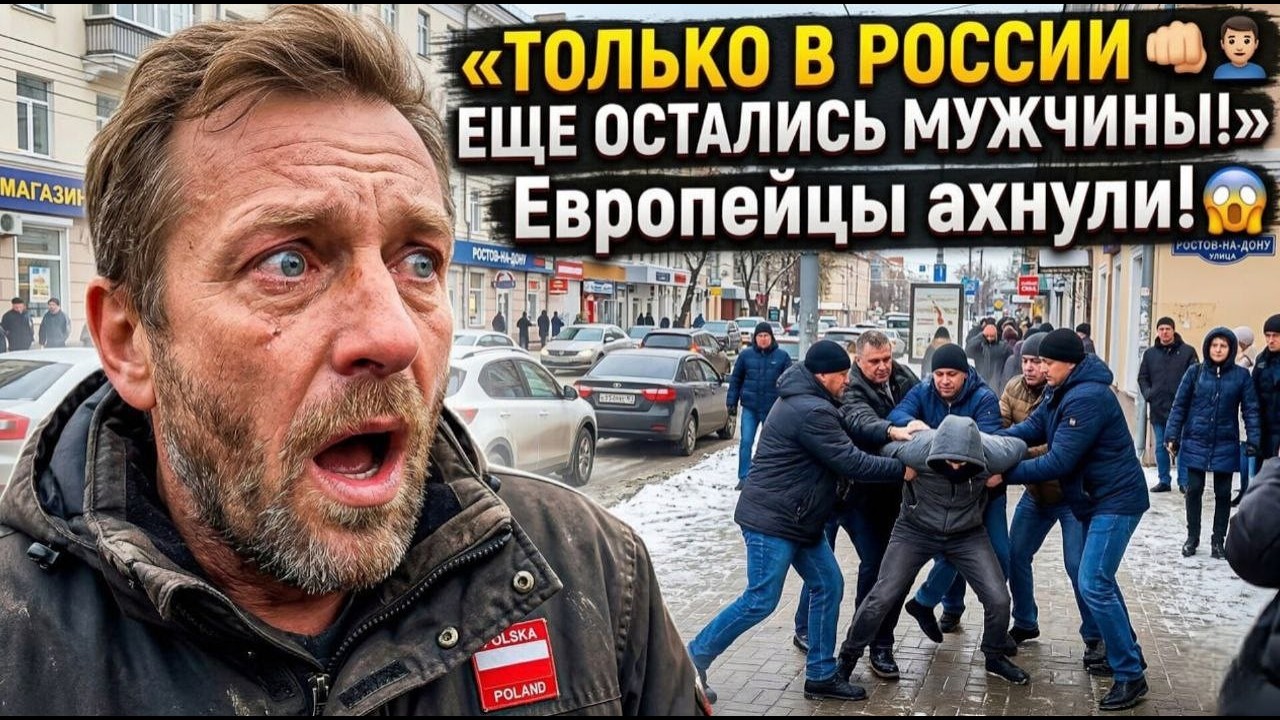 ИНОСТРАНЕЦ в РОССИИ увидел, как прохожие остановили грабителя без полиции. В Варшаве все бы снимали.