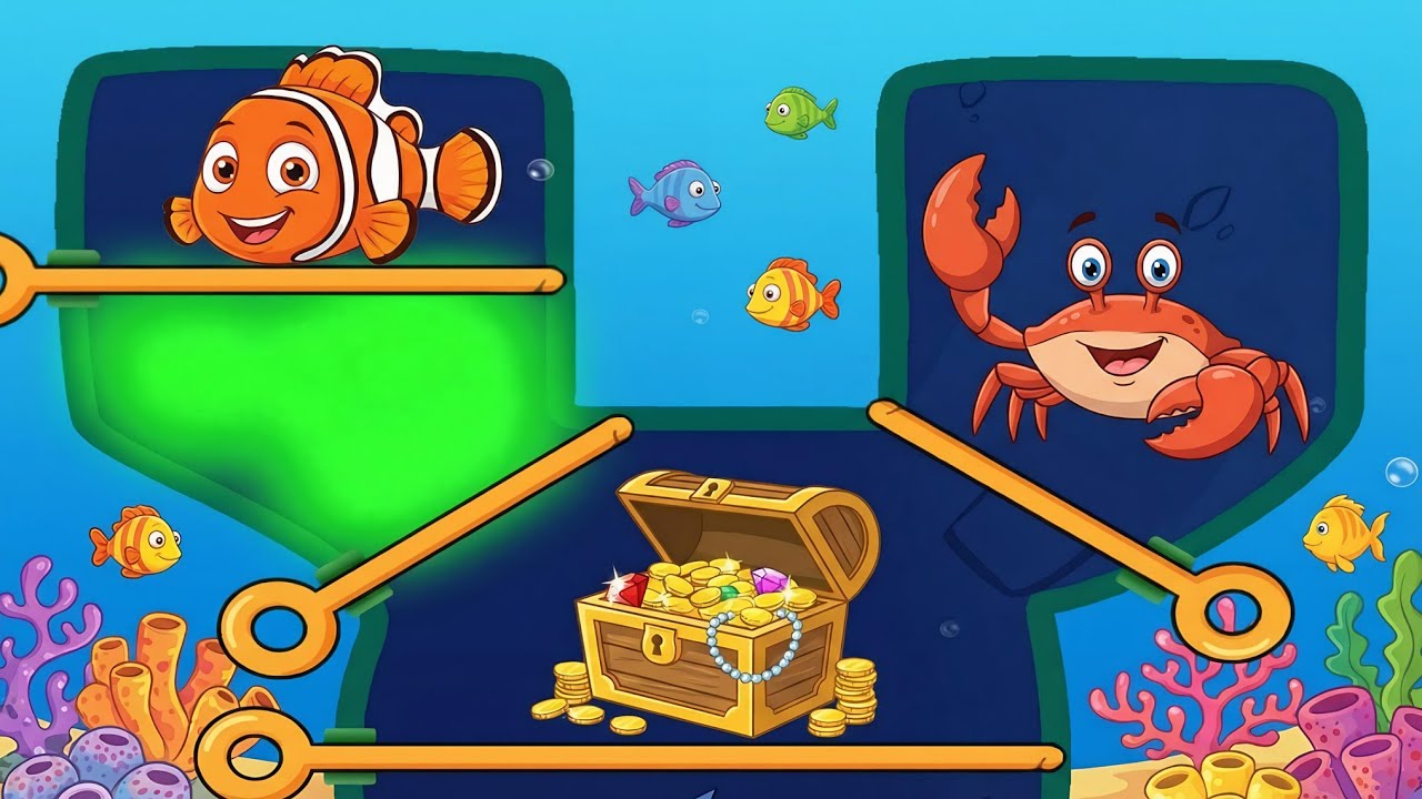 Fish Rescue Game | Pull The Pin | Can This Fish Survive? | iOS & Android Gameplay | Part 1