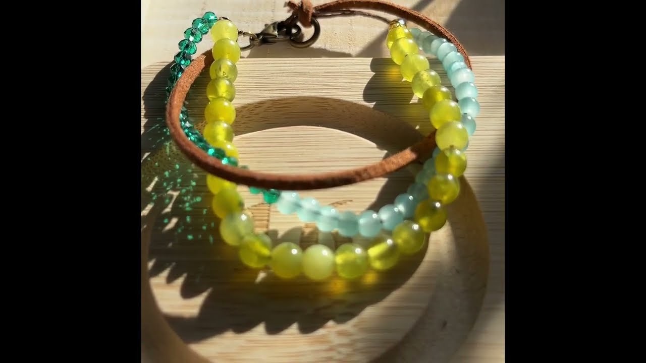 How to make a 3 strand beaded bracelet: Tutorial with lobster clasps.