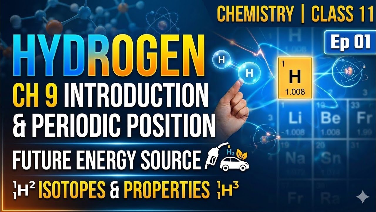 Hydrogen Class 11 Chemistry | IIT-JEE NEET @Hirakcosmos