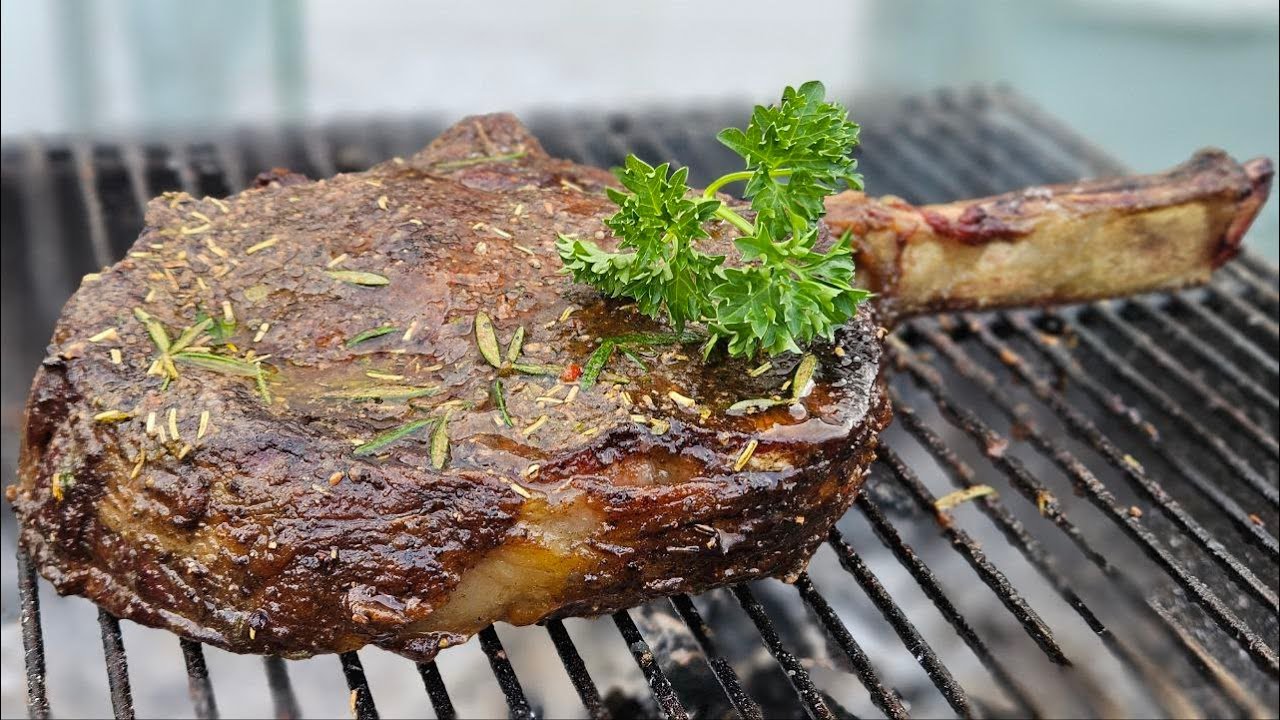 Приготовление мраморного стейка (Cooking a marbled steak)
