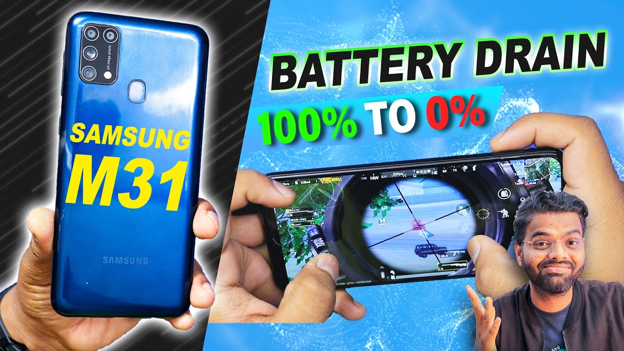 Samsung M31 Pubg Battery Drain Test 100%-0% With FPS Meter (Samsung walo se Bachna)😲😲