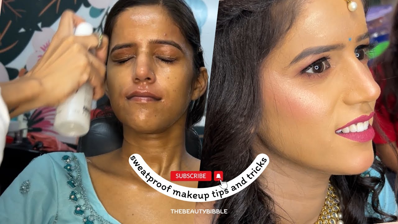 Sweatproof makeup tips for beginners 😱 😳✅#sweatproofmakeup #makeupforbeginners #stepbystepmakeup