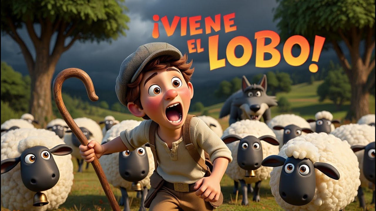Pedro y el lobo El Pastorsito Mentiroso 🐑🐺 | Cuento infantil 3D”