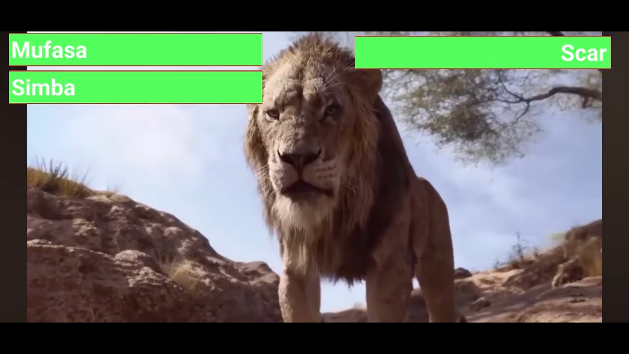 Mufasa vs Scar with healthbars