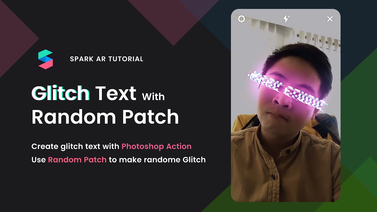 Spark AR Tutorial: Create GLITCH TEXT with Random Patch