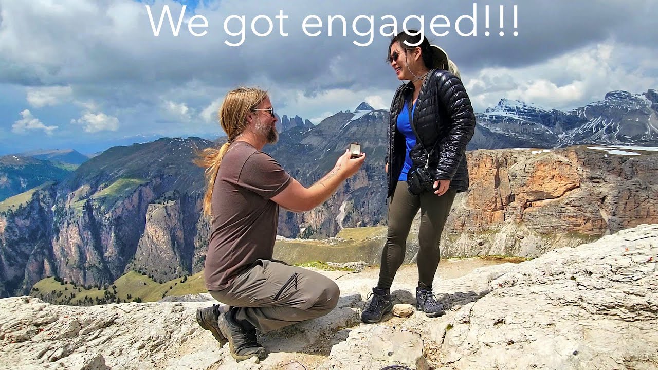 Getting engaged on top of the world! Dolomites, Italy!!!!