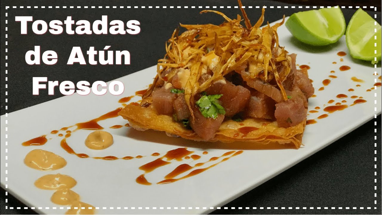 Tostadas de atún fresco