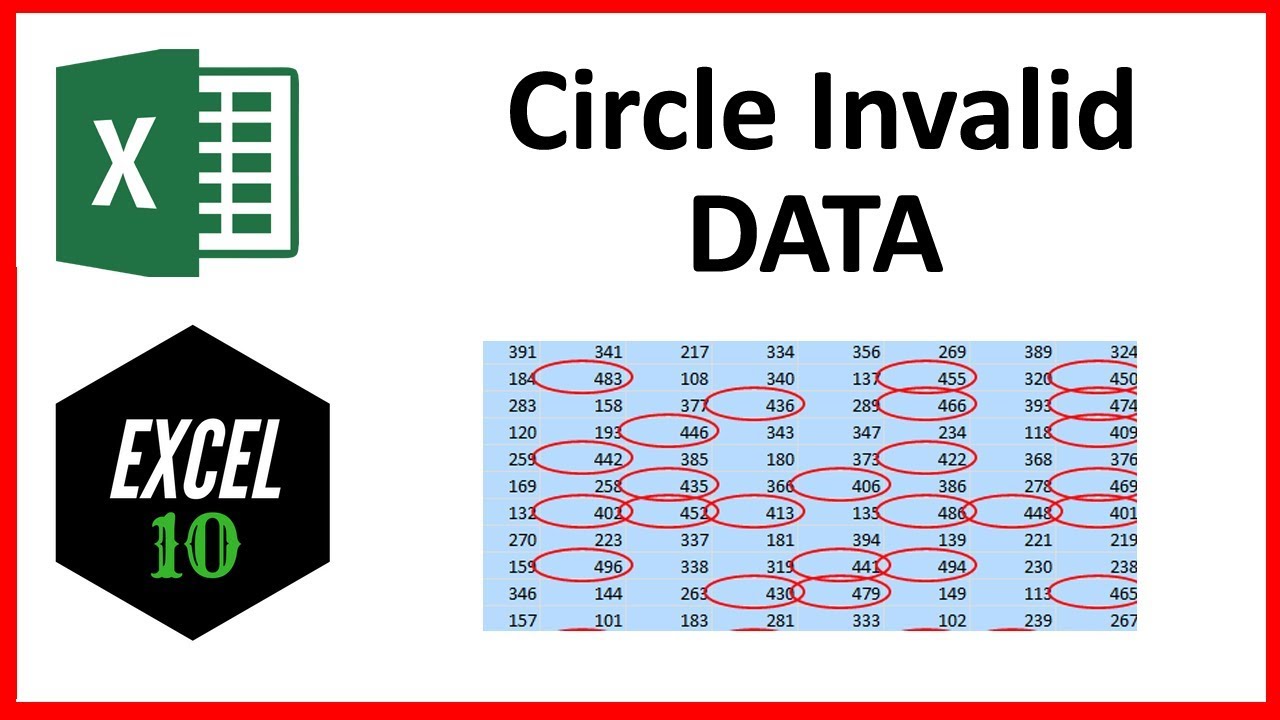 How To Circle Invalid Data In Excel