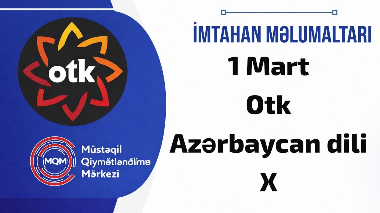 ✅OTK 1 mart 10-cu sinif/ Azərbaycan dili