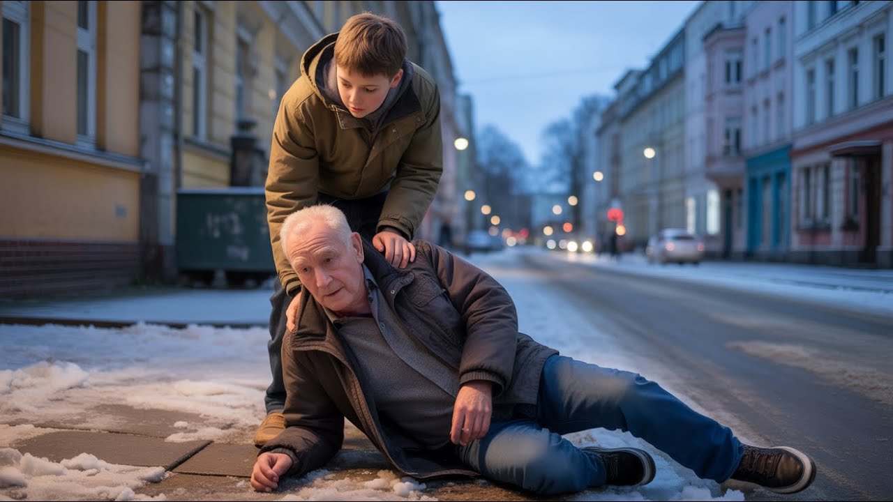 Ein Junge half einem Alten… ohne zu wissen, dass es sein Großvater war
