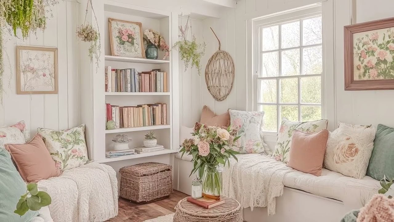 Inside a Romantic Queen Anne Cottage | Bunny Williams Vintage Floral English Summer Tour