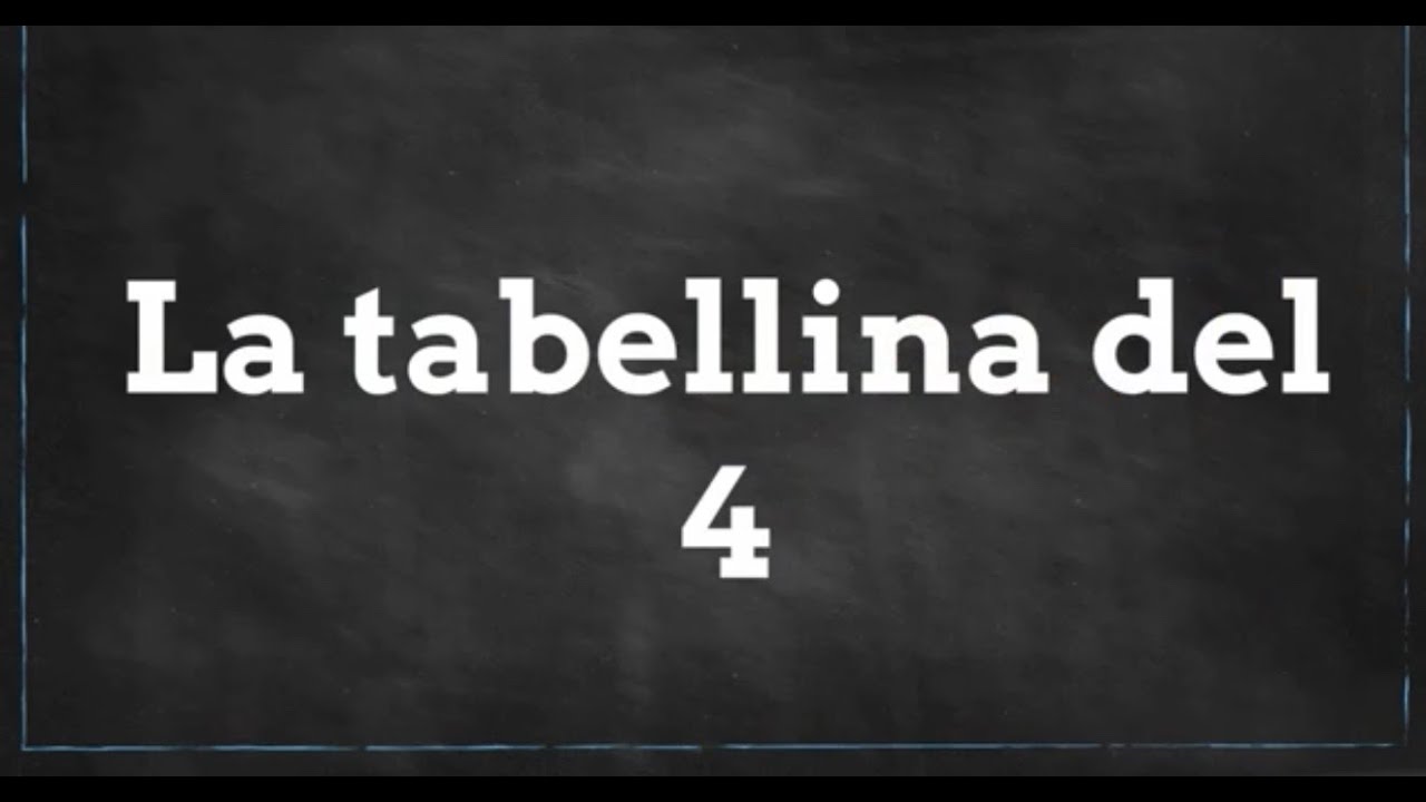tabellina del 4 - studia con me