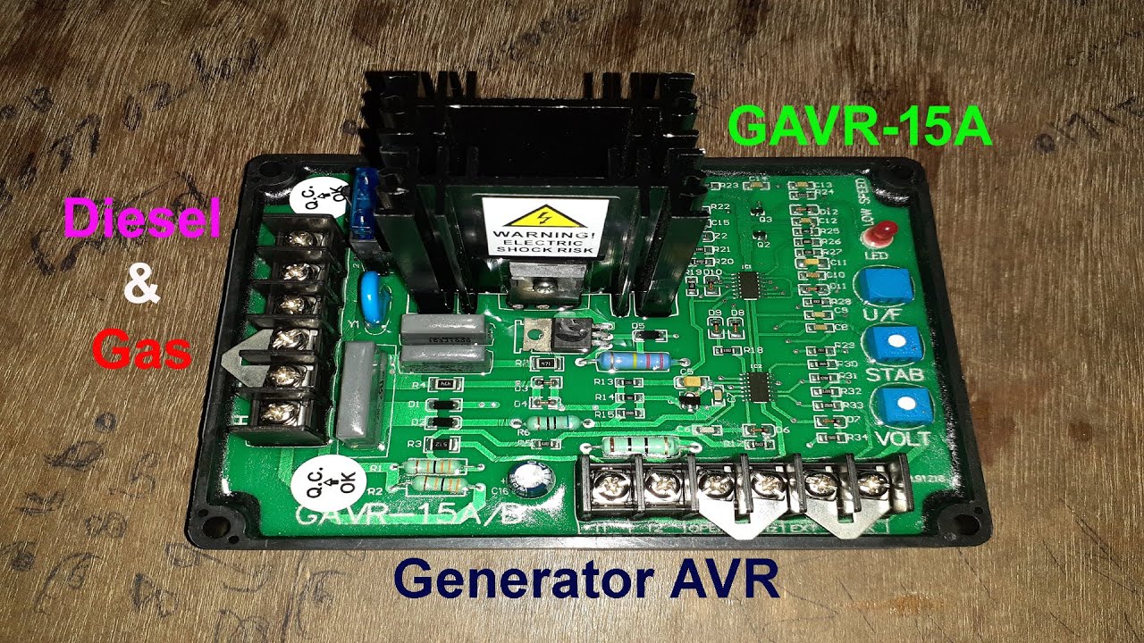 Diesel & Gas Generator Automatic Voltage Regulator AVR GAVR-15A || Universal Brushless Module