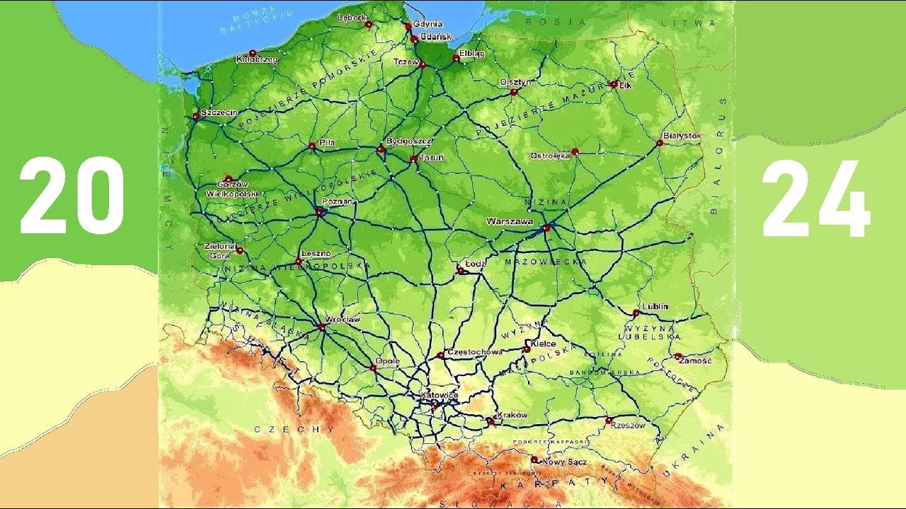 Nowy rozkład Jazdy PKP InterCity 2024r na mapie