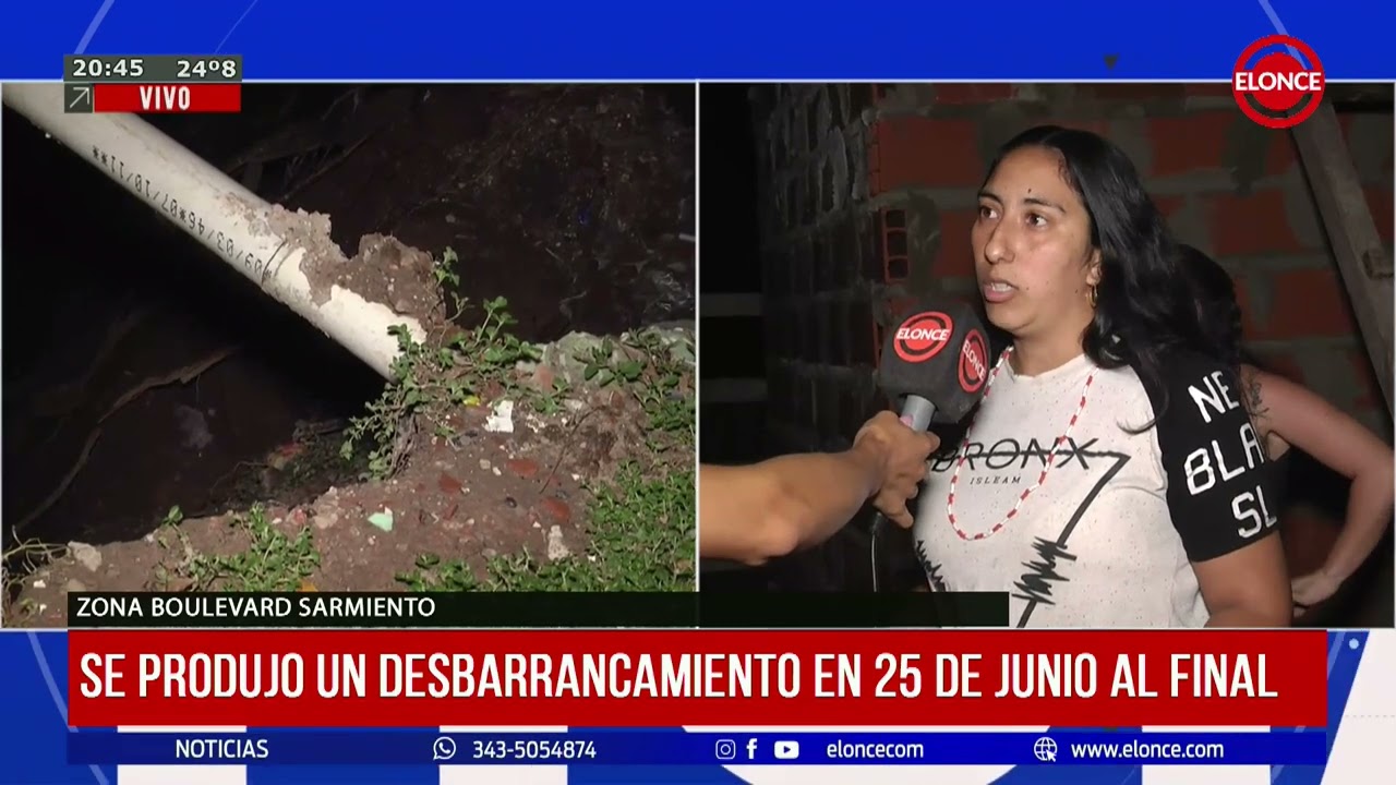 Se produjo un desbarrancamiento en 25 de junio al final