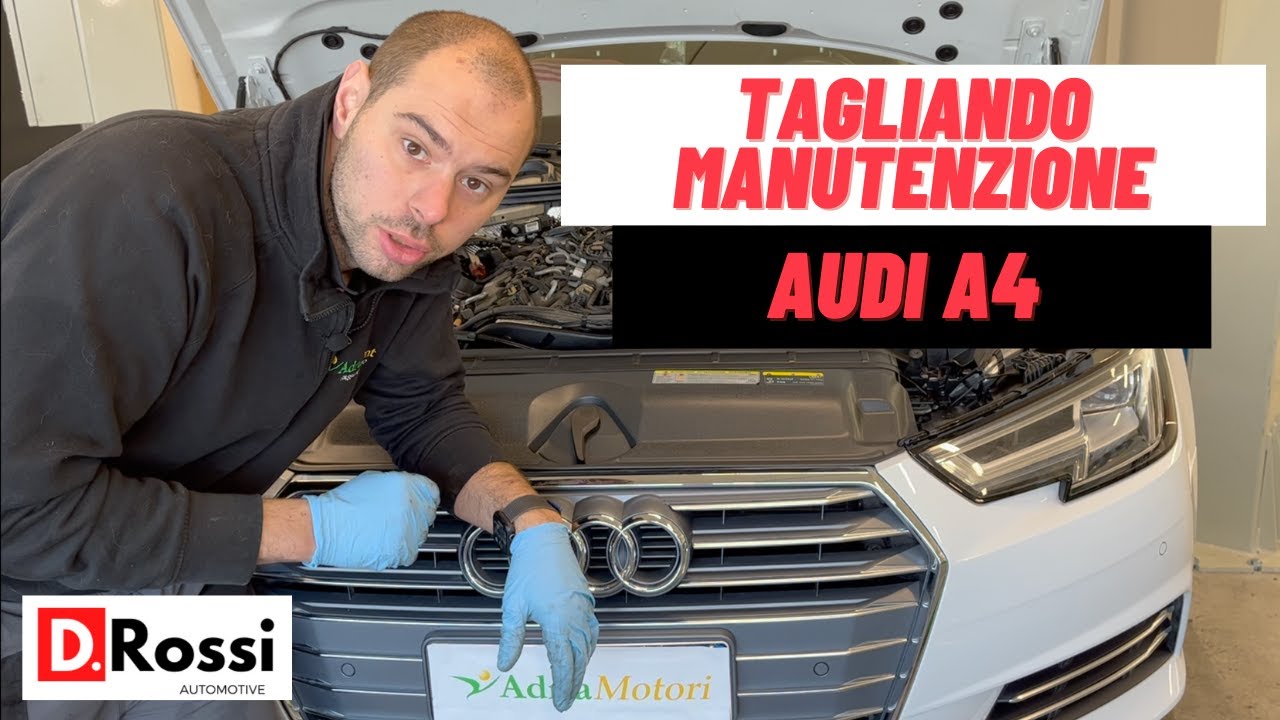 TAGLIANDO MANUTENZIONE COMPLETA  AUDI A4 DIESEL 2.0 LIVELLO OLIO MOTORE CON SENSORE ELETTRONICO !