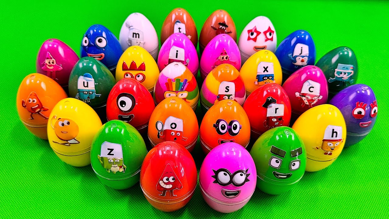 Rainbow Eggs SLIME: Cleaning Numberblocks Dinosaur Eggs with CLAY Coloring! Satisfying Videos, ASMR