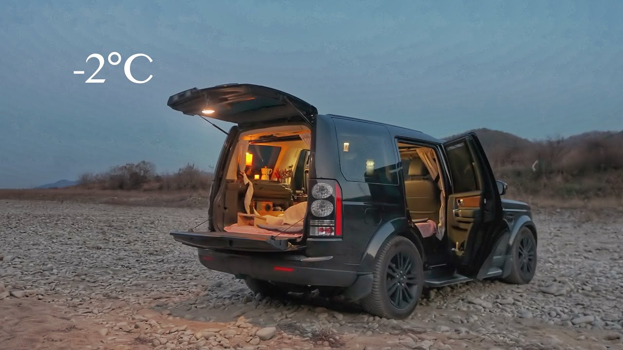 Кемпинг на безлюдном берегу реки / Уже зима? -2°C