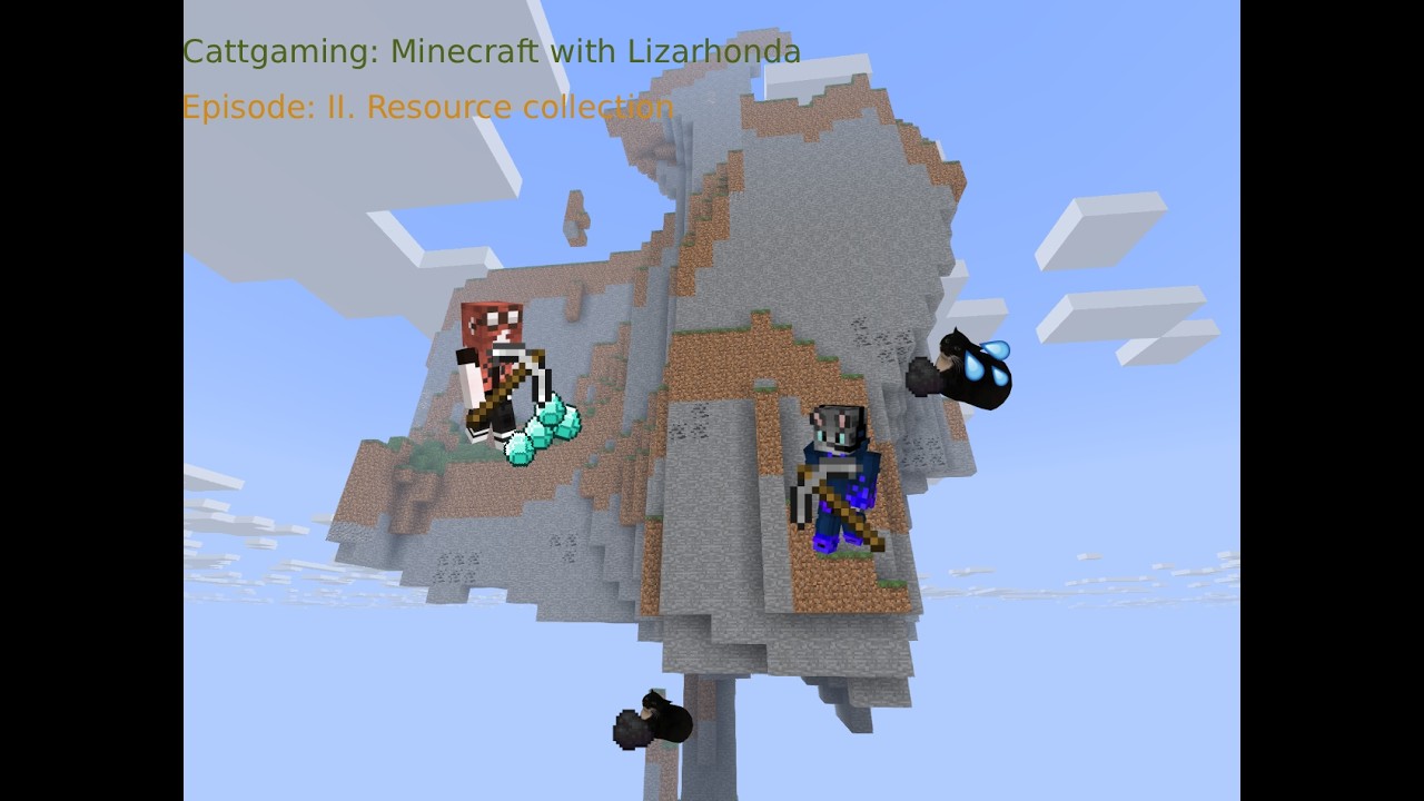 Cattgaming: Minecraft with LizaRhonda. Resource collection!