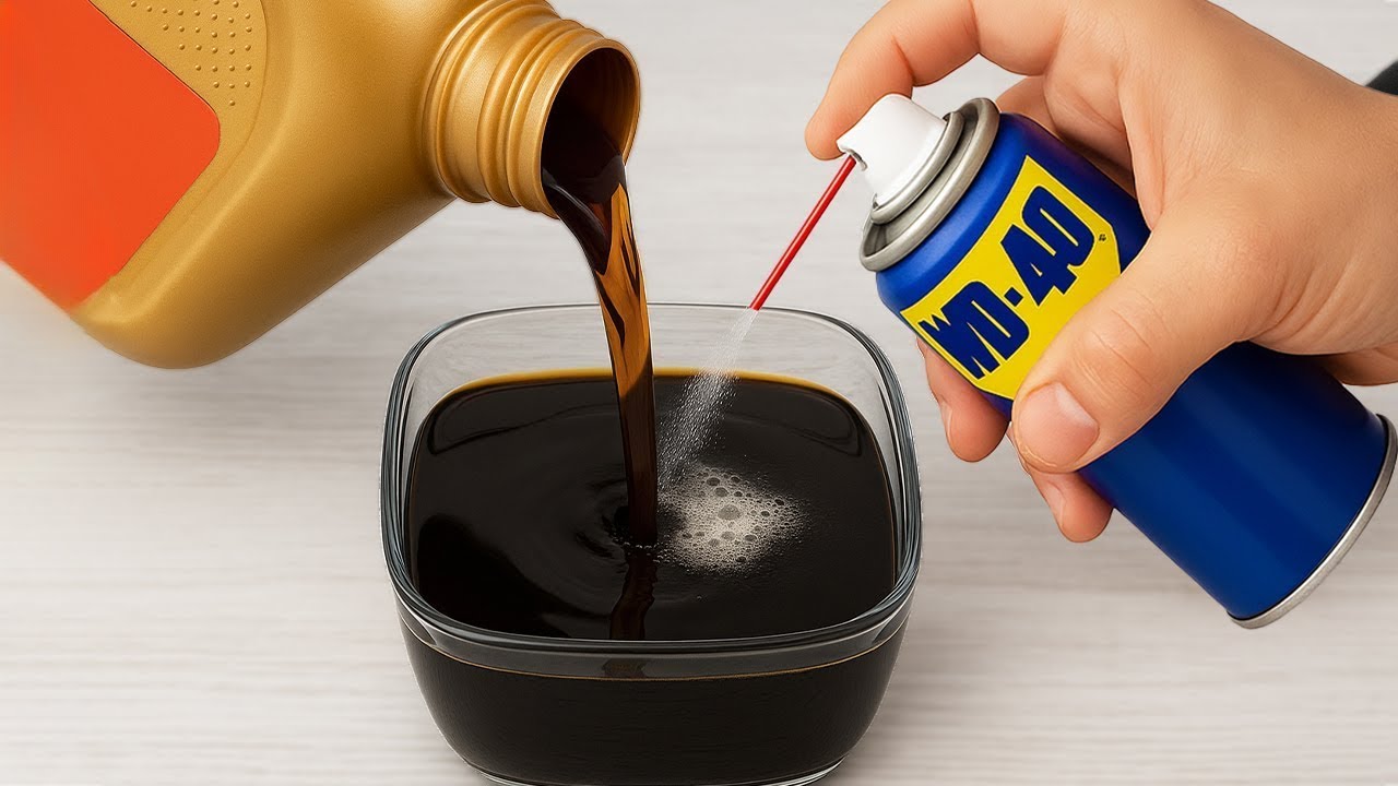 Миллионы людей не знают этого секрета. Смешайте WD40 с моторным маслом и начните зарабатывать деньги