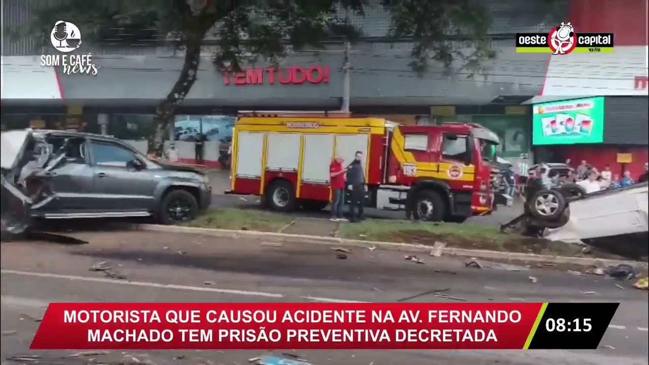 🚨 PRISÃO PREVENTIVA É DECRETADA PARA MOTORISTA QUE CAUSOU ACIDENTE NA AV. FERNANDO MACHADO