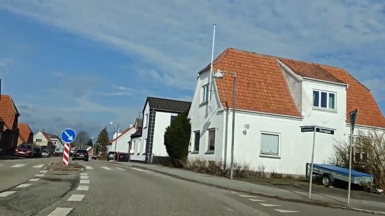 Quiet Countryside in Denmark – Day Drive. Karleby to Særslev. 4K