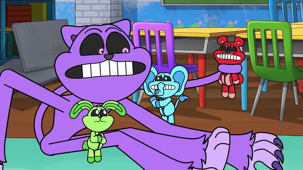 GameToons! CATNAP HAS KITTENS (Cartoon Animation)