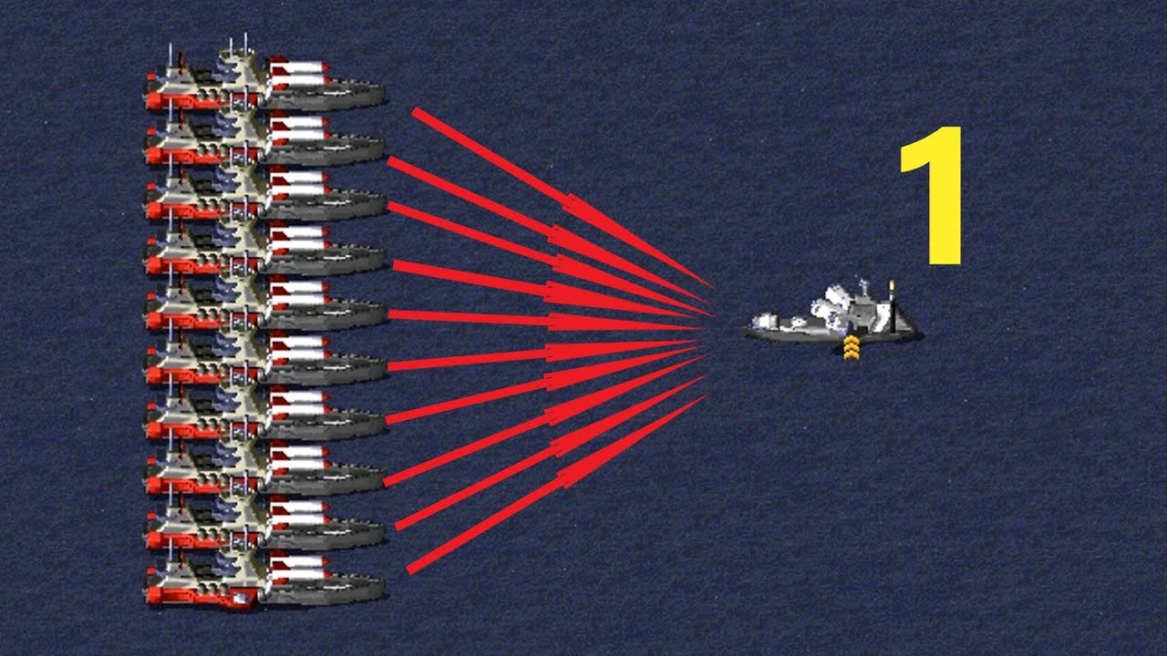 How many Dreadnoughts... to kill 1 Aegis Cruiser - Red Alert 2