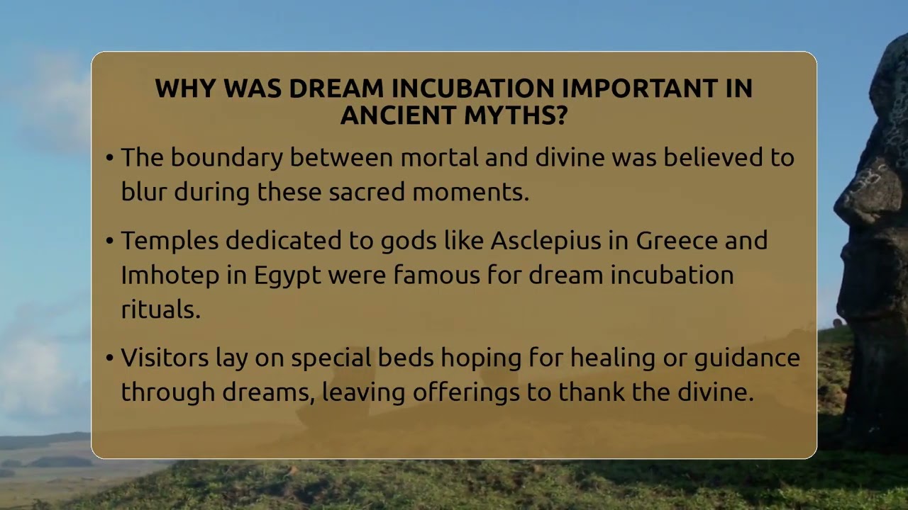 Why Was Dream Incubation Important In Ancient Myths? - Exploring Ancient Myths