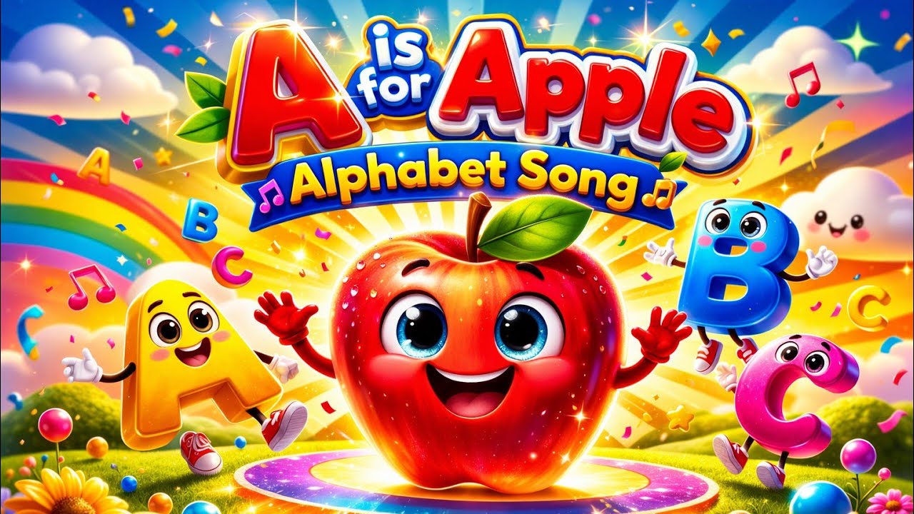 A is for Apple 🍎 Fun Alphabet Song for Kids | ABC Learning Song with Cute Characters ||YTPEOM||