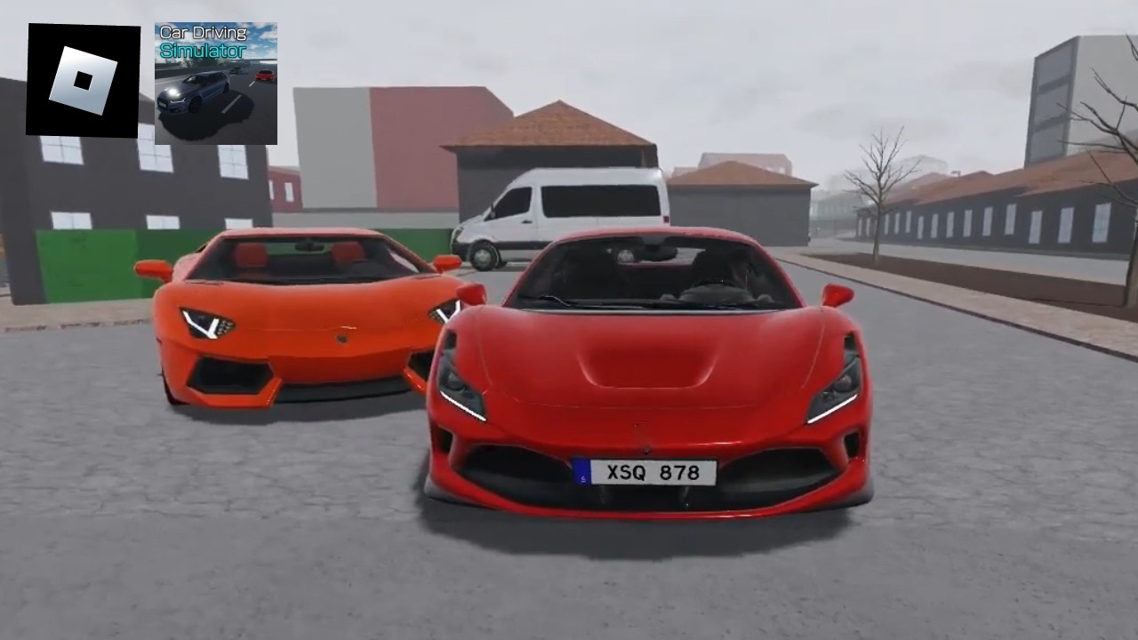 Lamborghini Aventador & Ferrari F8 Tributo Guida Realistica Su Roblox Car Driving Simulator