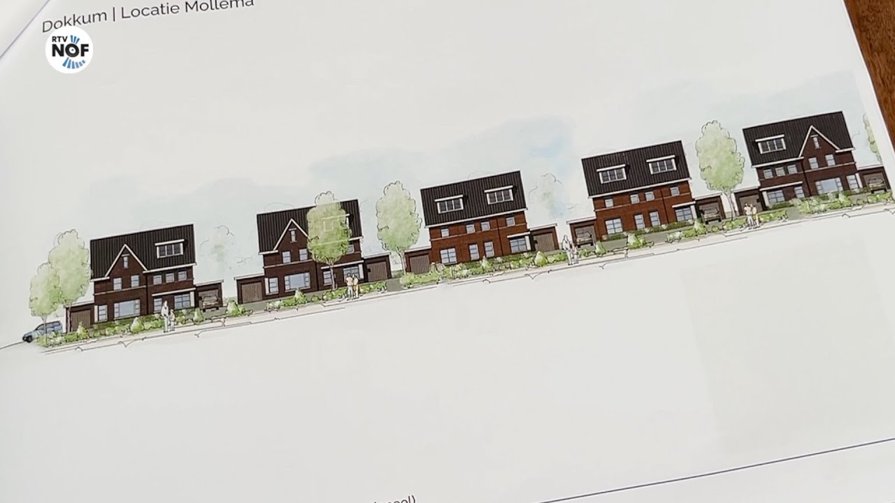 Dit zijn de eerste schetsen van de nieuw te bouwen woningen in Dokkum