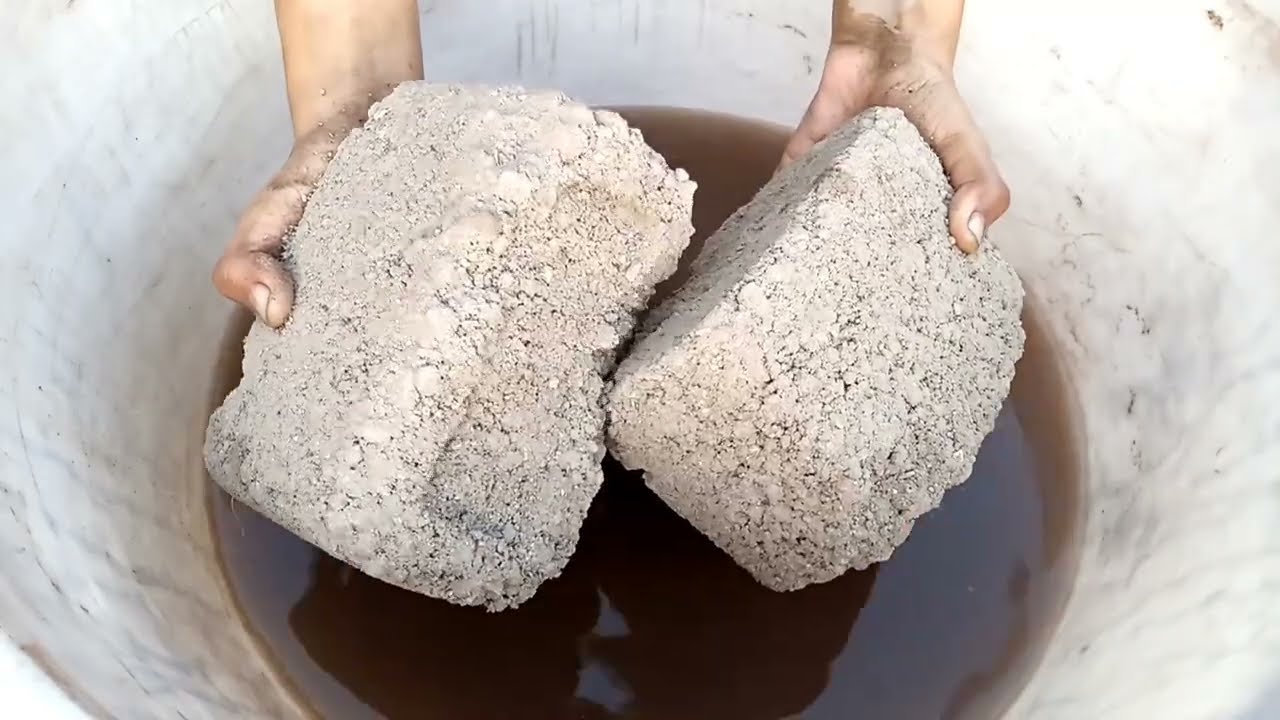 New dhmaky dar video♥️Super gritty handmade texture dry+ in water crumbling asmr mini libi 💦❤️