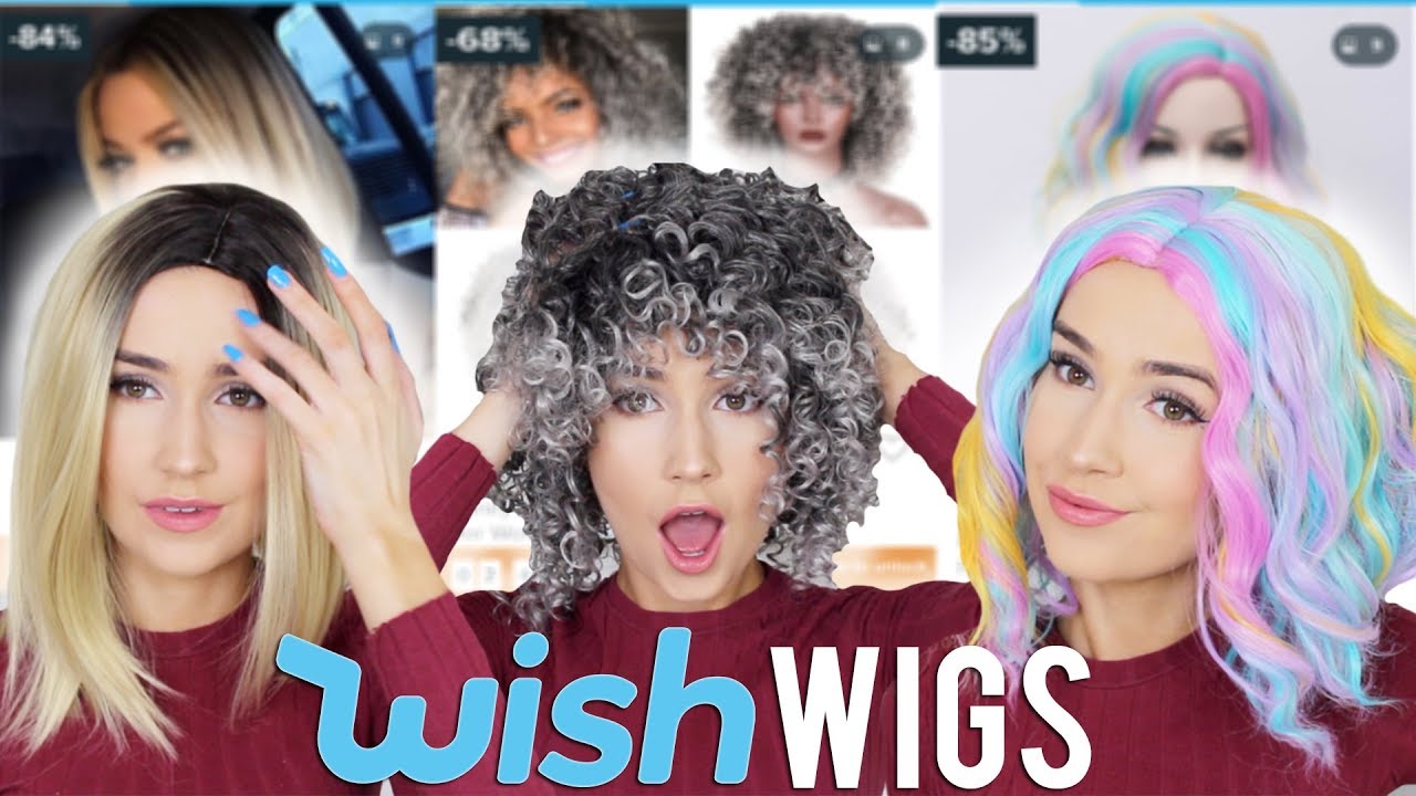 TRYING ON WIGS FROM WISH.COM!!