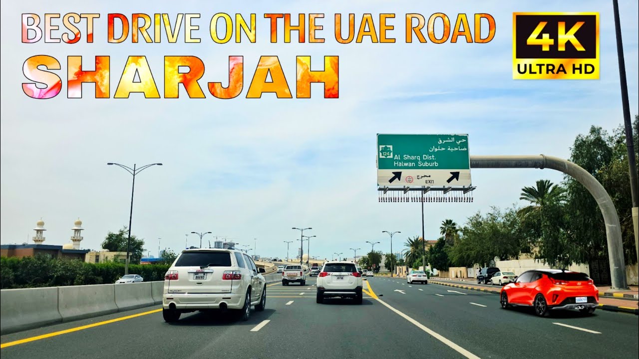 Driving Golf Club Sharjah To Bird And Animal Area UAE 🔴 4K HDR