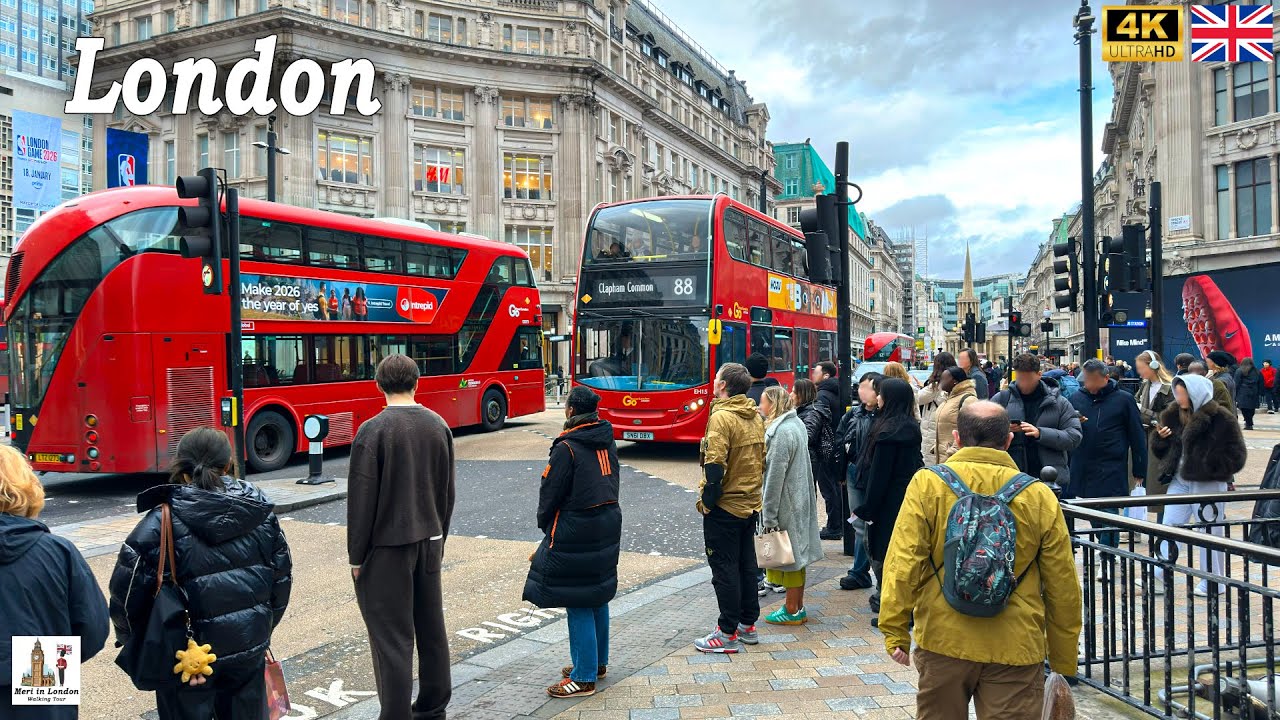 London City Centre Walk 2026 | Authentic Atmosphere & Bustling Streets of West End [4K]